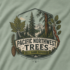 Pacific Northwest Trees, Tall, Damp, Superior T‑Shirt