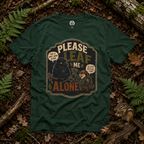 Please Leaf Me Alone (This is Why I Work Alone) Version 3 T‑Shirt