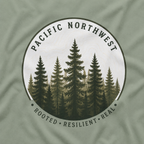 Pacific Northwest Tree T‑Shirt - "Rooted - Resilient - Real"