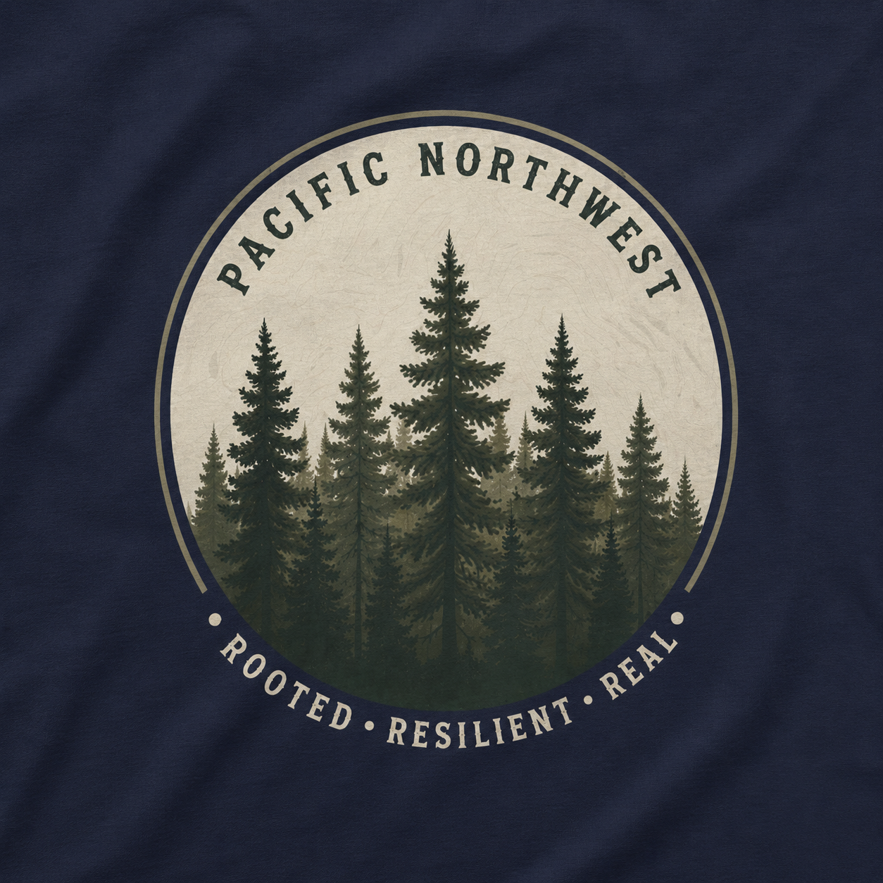 Pacific Northwest Tree T‑Shirt - "Rooted - Resilient - Real"