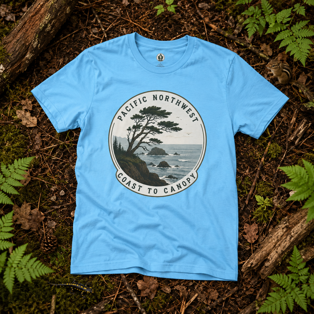 Pacific Northwest Tree T‑Shirt — “Coast to Canopy” Tee