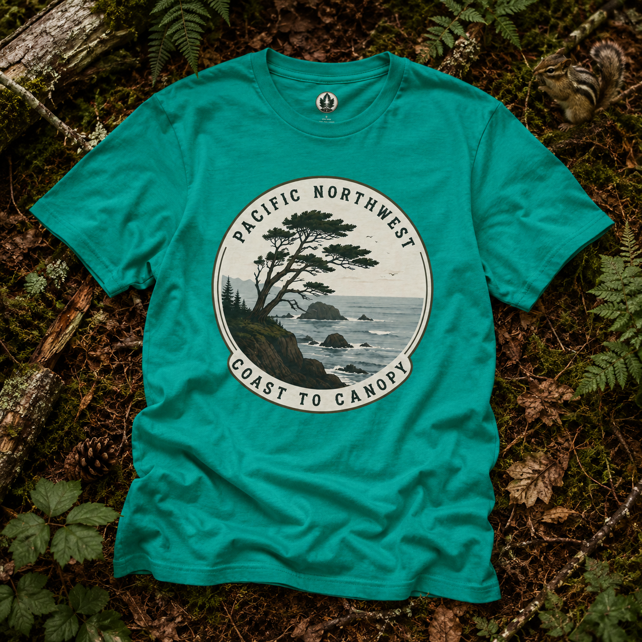 Pacific Northwest Tree T‑Shirt — “Coast to Canopy” Tee