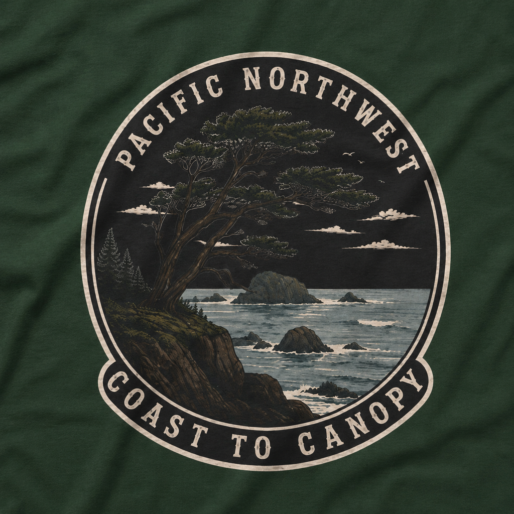 Pacific Northwest Tree T‑Shirt — “Coast to Canopy” Tee