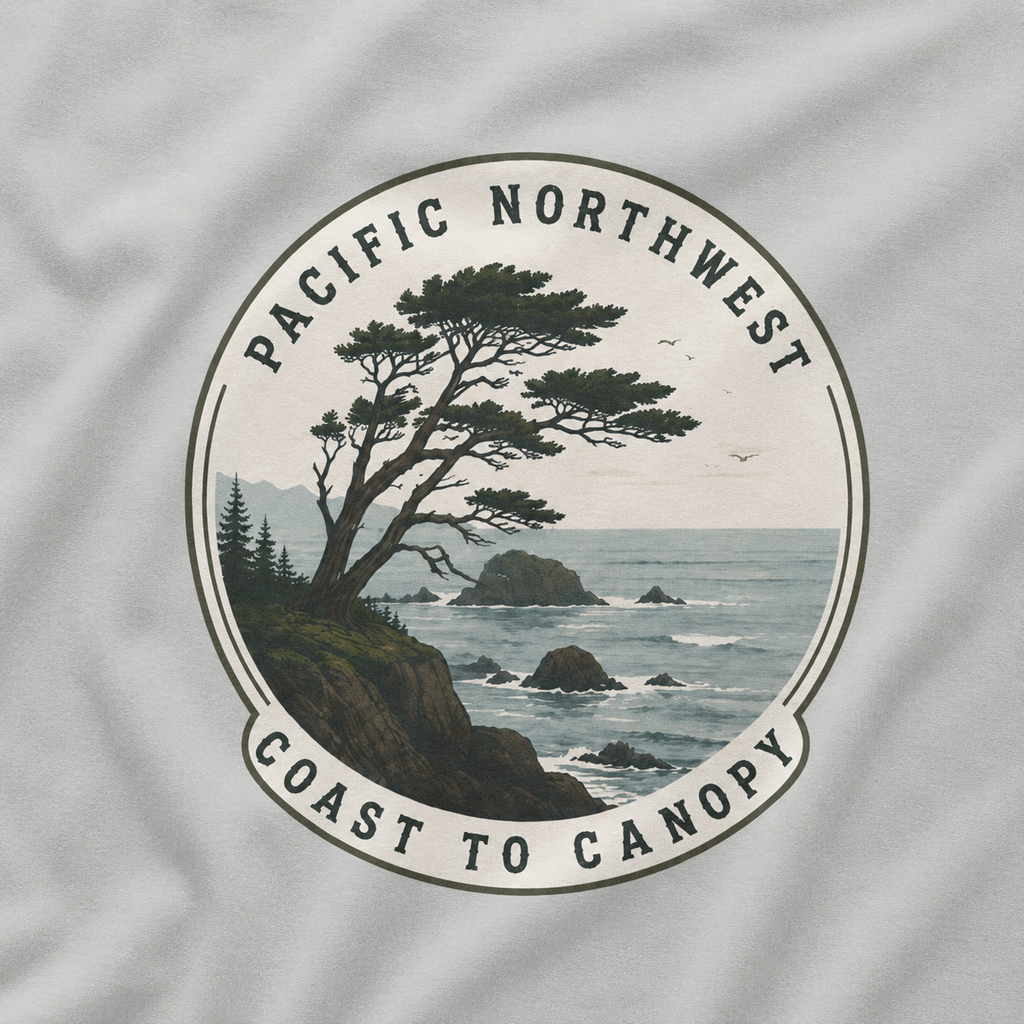 Pacific Northwest Tree T‑Shirt — “Coast to Canopy” Tee