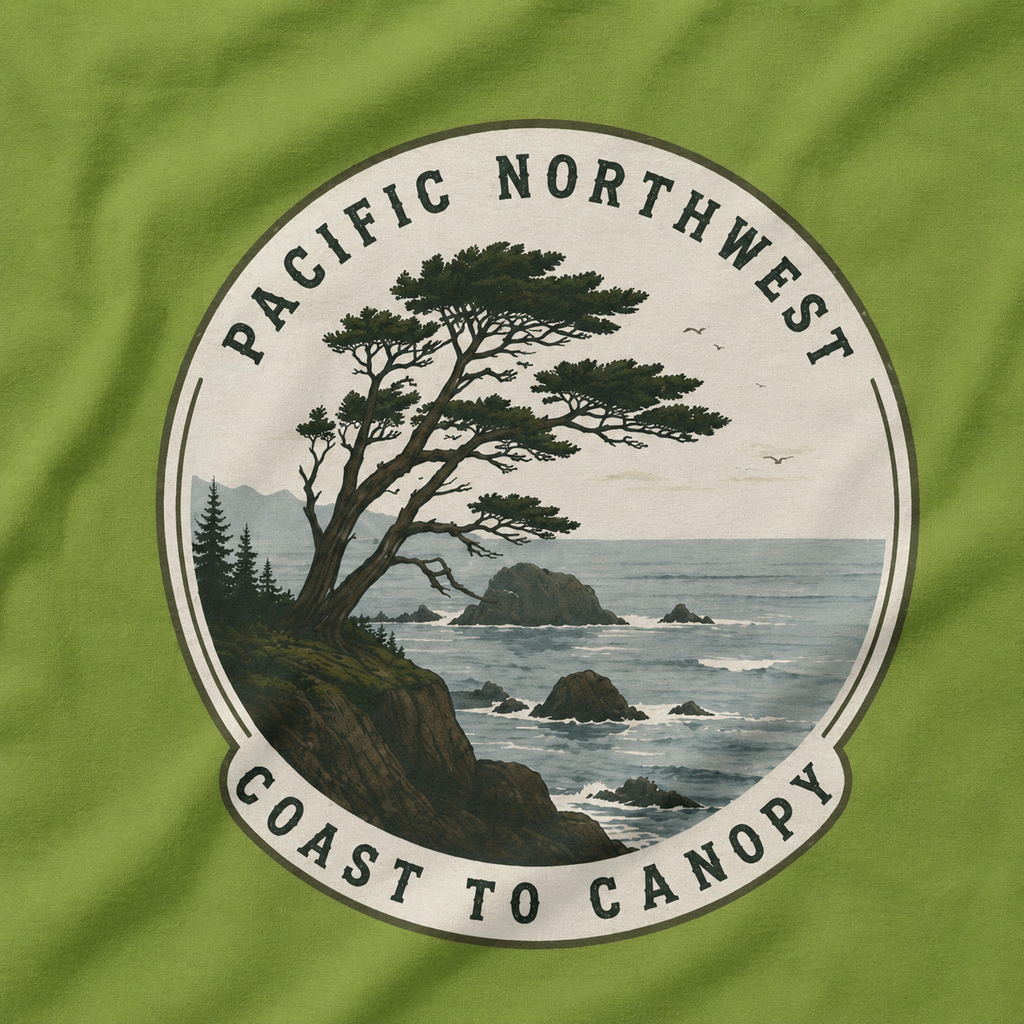 Pacific Northwest Tree T‑Shirt — “Coast to Canopy” Tee