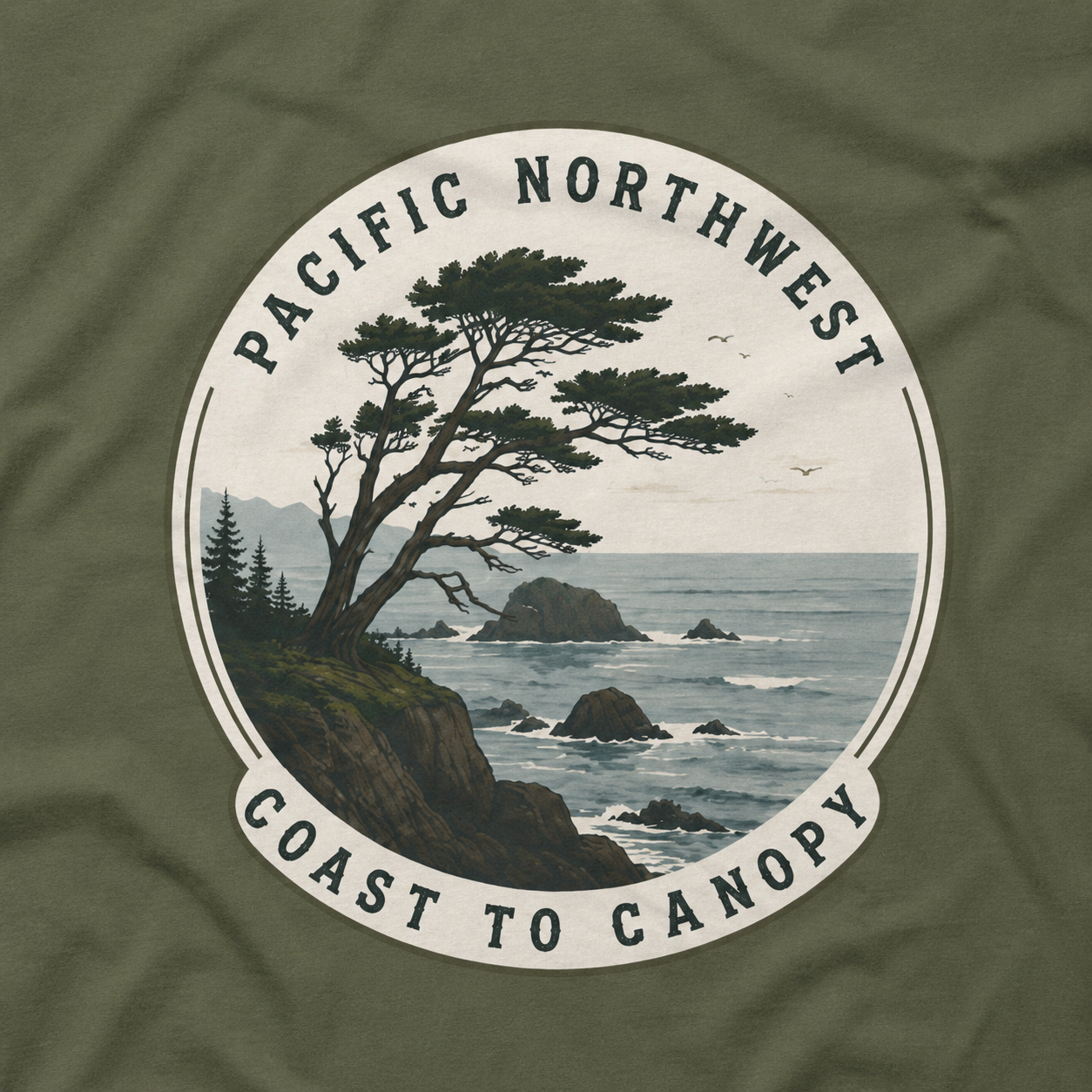 Pacific Northwest Tree T‑Shirt — “Coast to Canopy” Tee