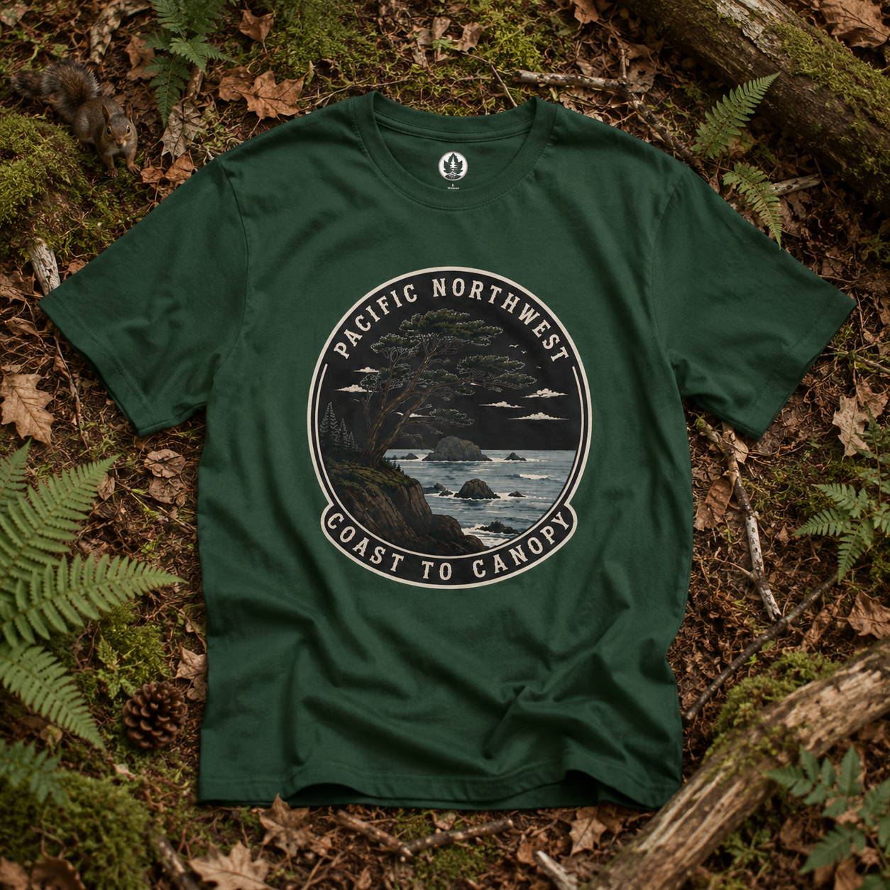 Pacific Northwest Tree T‑Shirt — “Coast to Canopy” Tee