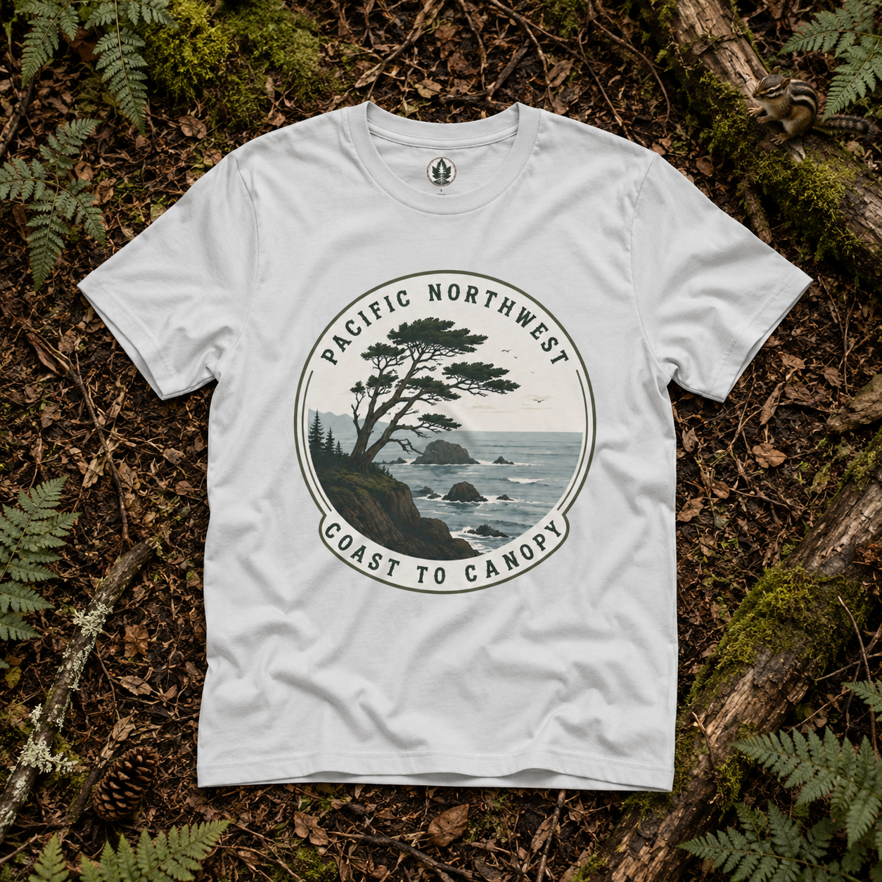 Pacific Northwest Tree T‑Shirt — “Coast to Canopy” Tee