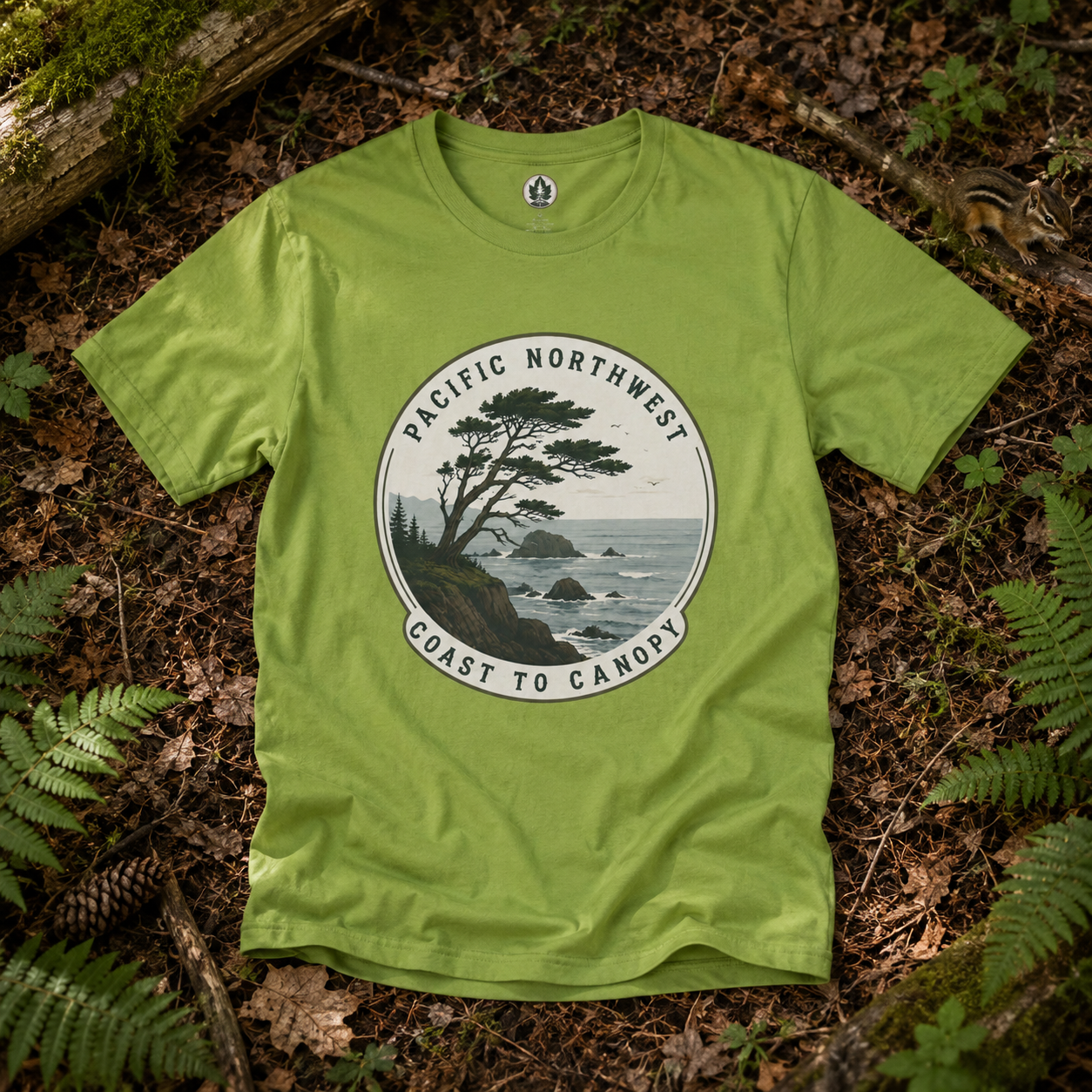 Pacific Northwest Tree T‑Shirt — “Coast to Canopy” Tee