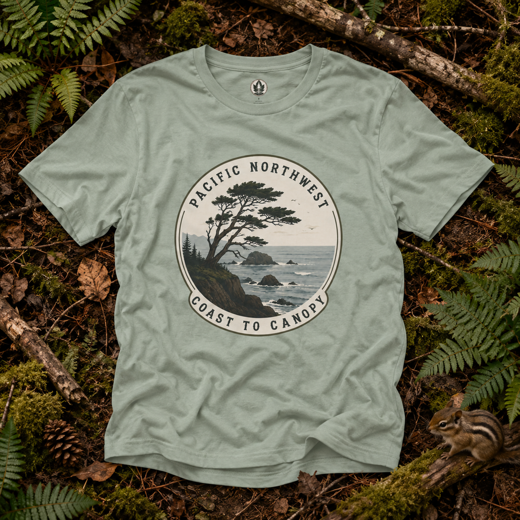 Pacific Northwest Tree T‑Shirt — “Coast to Canopy” Tee