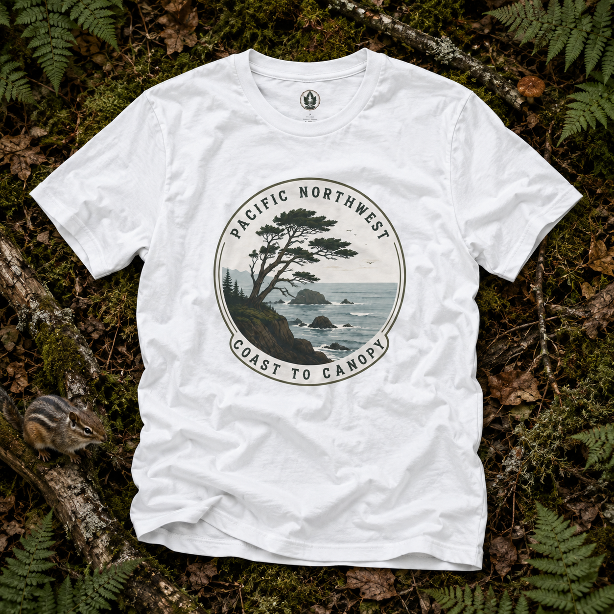 Pacific Northwest Tree T‑Shirt — “Coast to Canopy” Tee
