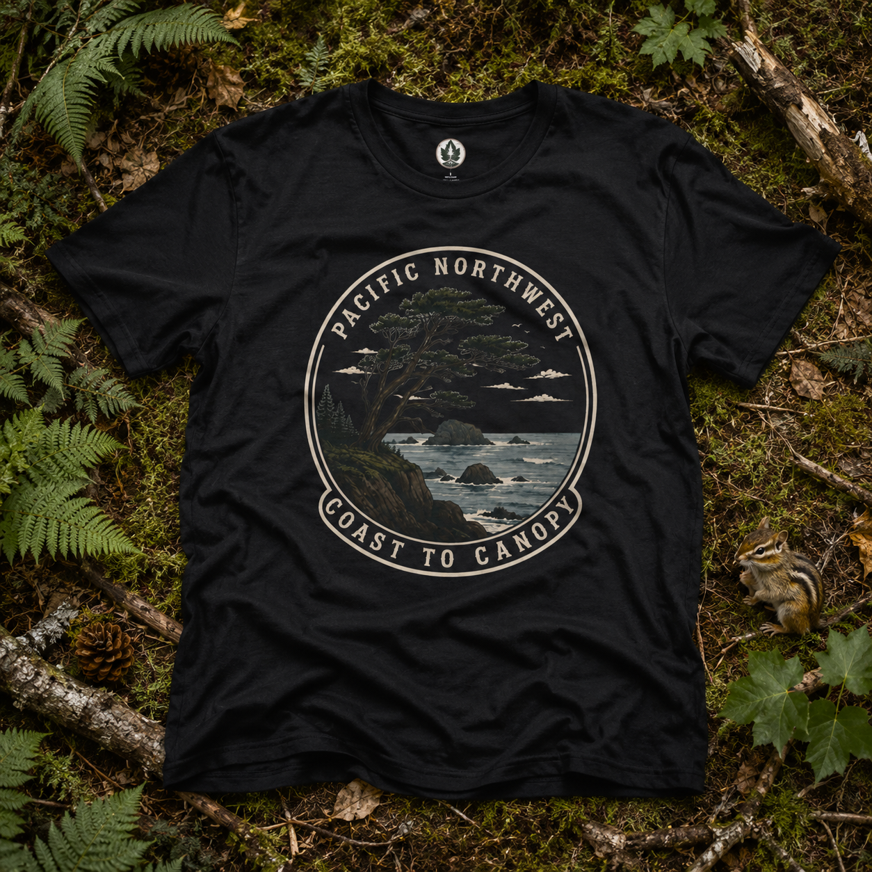Pacific Northwest Tree T‑Shirt — “Coast to Canopy” Tee