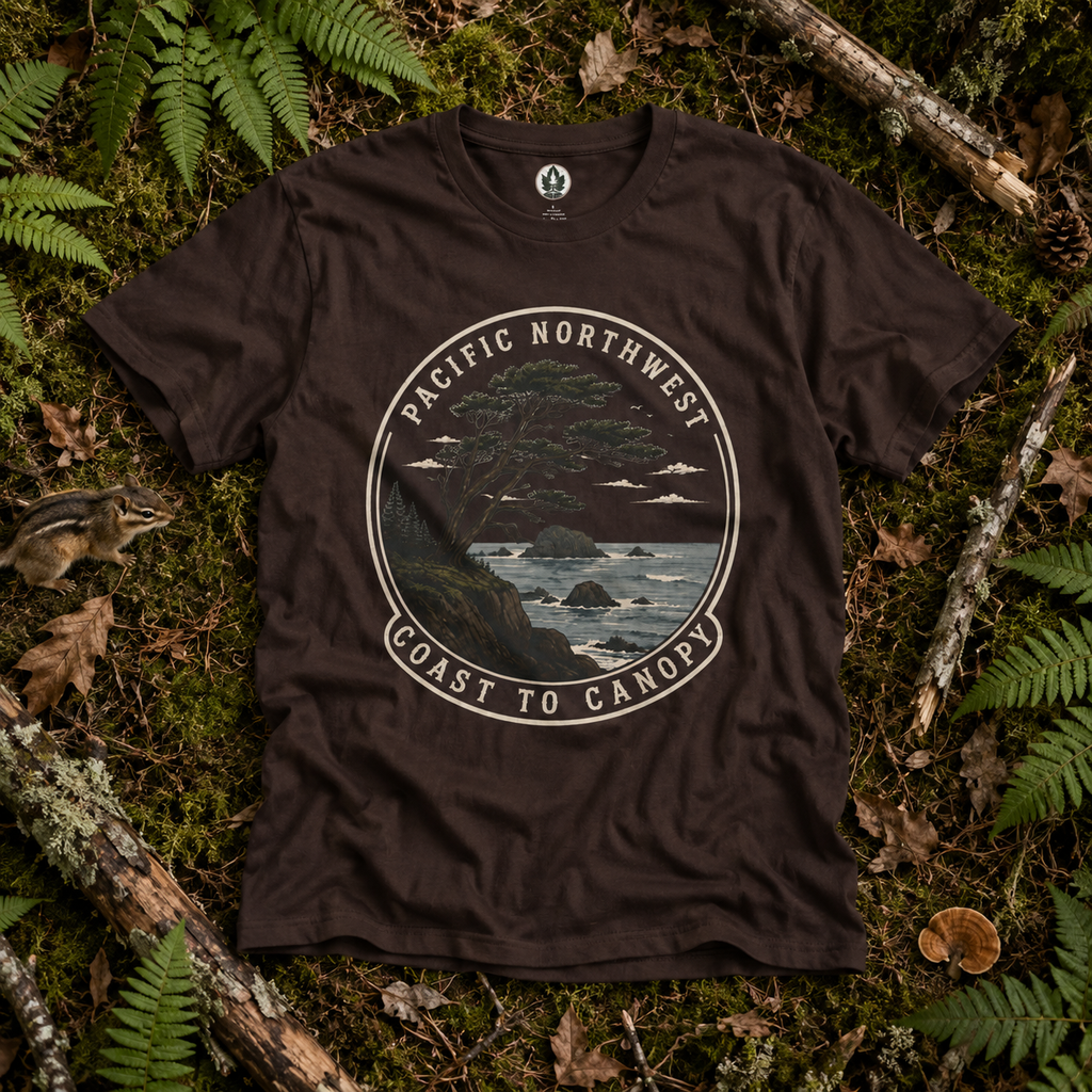 Pacific Northwest Tree T‑Shirt — “Coast to Canopy” Tee