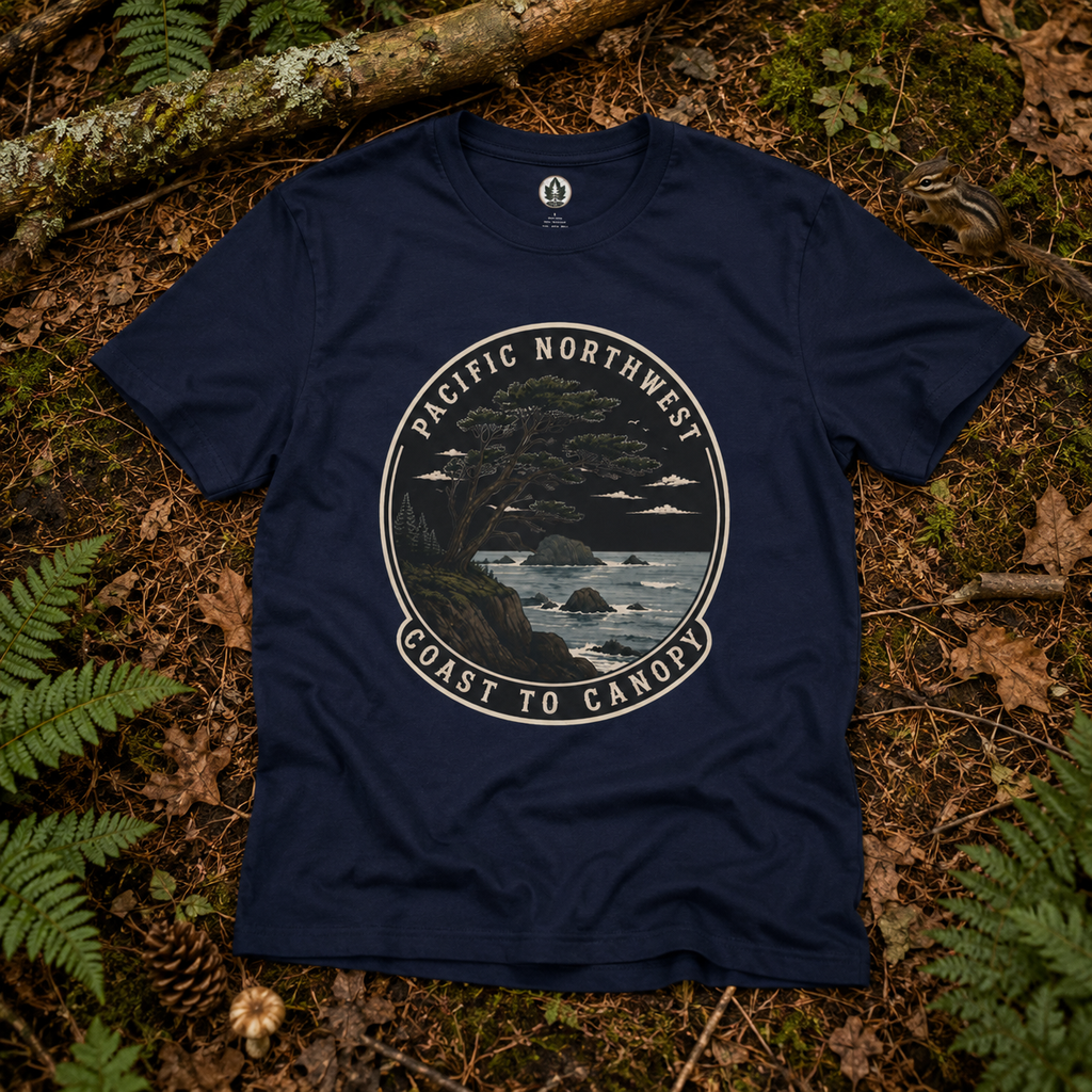 Pacific Northwest Tree T‑Shirt — “Coast to Canopy” Tee