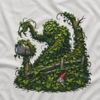 Kudzu Vine Monster with Garden Gnome Version 1 T‑Shirt