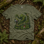 Kudzu Vine Monster with Garden Gnome Version 1 T‑Shirt
