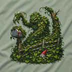 Kudzu Vine Monster with Garden Gnome Version 1 T‑Shirt
