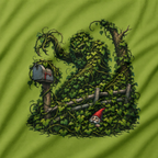 Kudzu Vine Monster with Garden Gnome Version 1 T‑Shirt