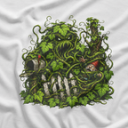 Kudzu Vine Monster with Garden Gnome Version 3 T‑Shirt