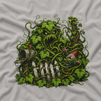 Kudzu Vine Monster with Garden Gnome Version 3 T‑Shirt