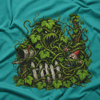 Kudzu Vine Monster with Garden Gnome Version 3 T‑Shirt