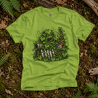 Kudzu Vine Monster with Garden Gnome Version 3 T‑Shirt