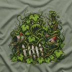 Kudzu Vine Monster with Garden Gnome Version 3 T‑Shirt
