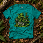 Kudzu Vine Monster with Garden Gnome Version 3 T‑Shirt