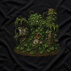 Kudzu Vine Monster with Garden Gnome Version 2 T‑Shirt
