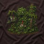 Kudzu Vine Monster with Garden Gnome Version 2 T‑Shirt