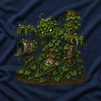 Kudzu Vine Monster with Garden Gnome Version 2 T‑Shirt