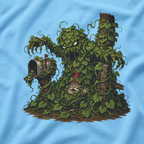Kudzu Vine Monster with Garden Gnome Version 2 T‑Shirt