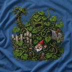 Kudzu Vine Monster with Garden Gnome Version 4 T‑Shirt