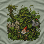 Kudzu Vine Monster with Garden Gnome Version 4 T‑Shirt