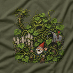 Kudzu Vine Monster with Garden Gnome Version 4 T‑Shirt