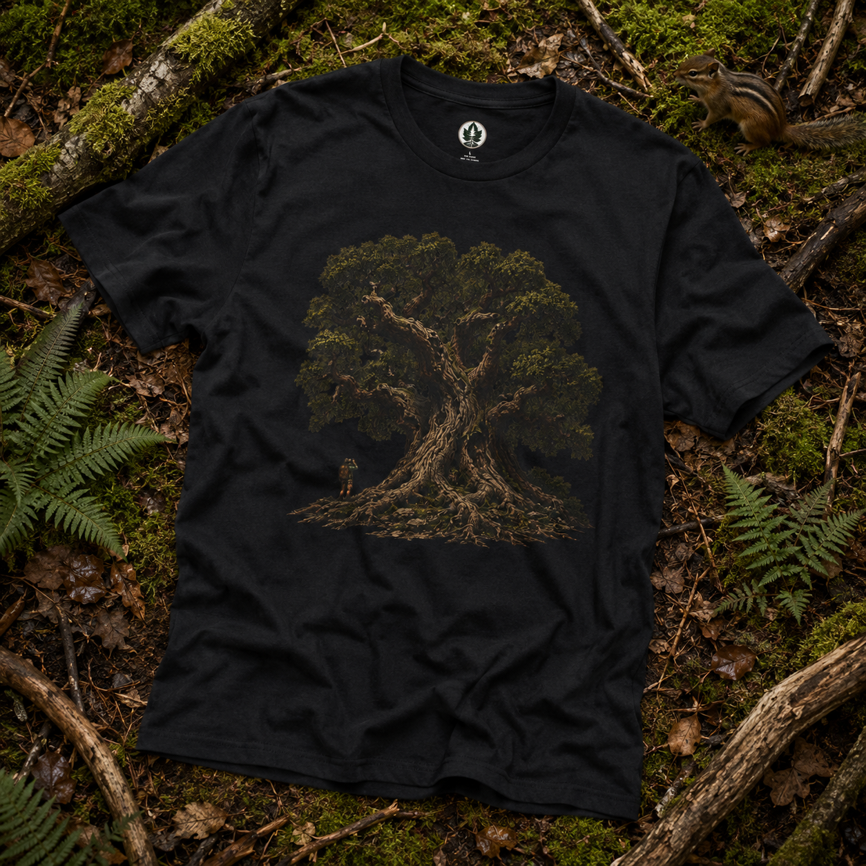 Looking up at Giant Tree Version Two T‑Shirt