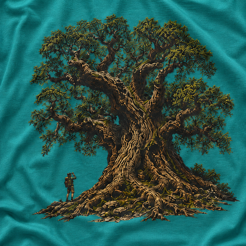 Looking up at Giant Tree Version Two T‑Shirt