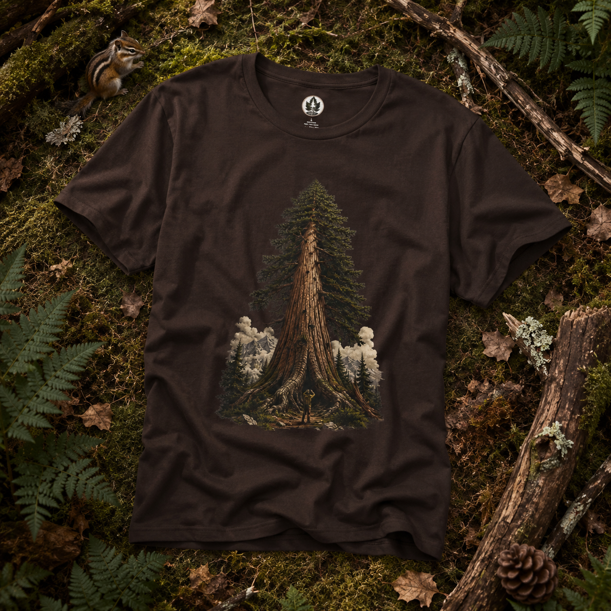 Looking up at Giant Tree Version Three T‑Shirt