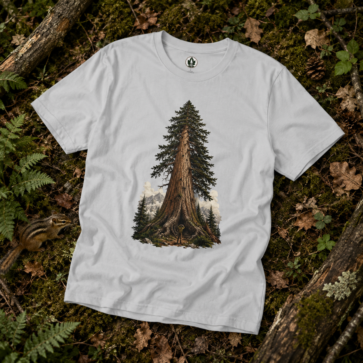 Looking up at Giant Tree Version Three T‑Shirt