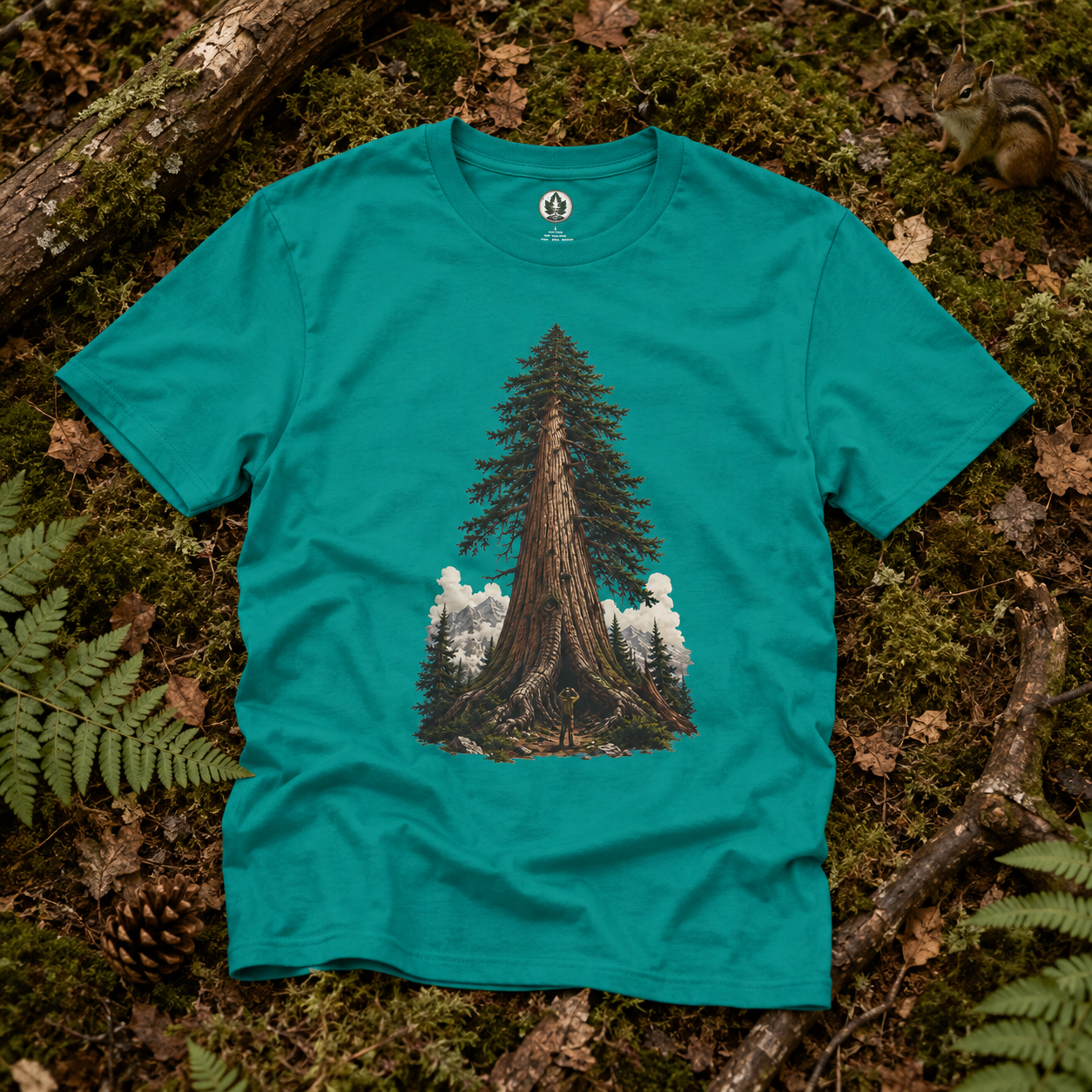 Looking up at Giant Tree Version Three T‑Shirt