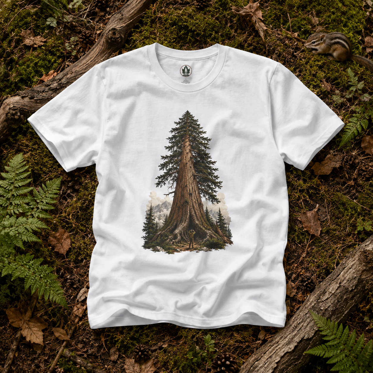 Looking up at Giant Tree Version Three T‑Shirt