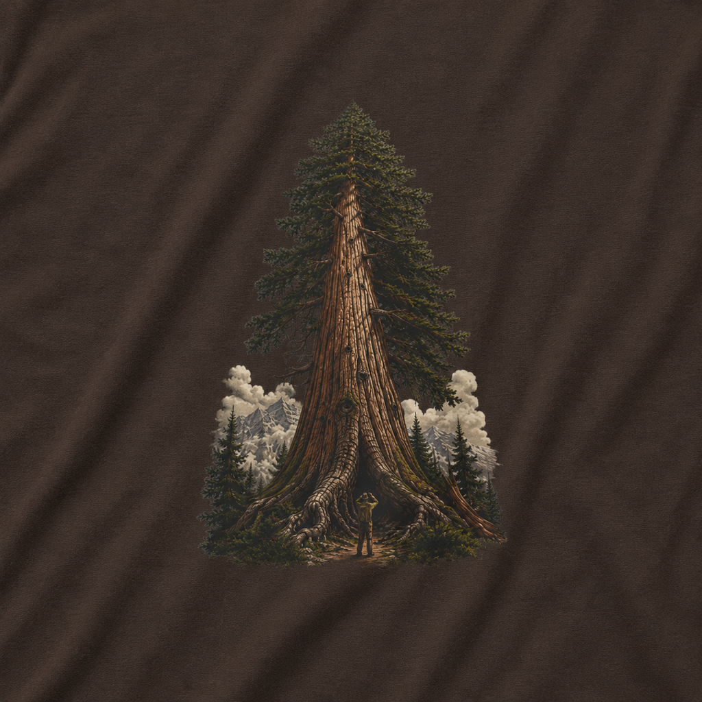 Looking up at Giant Tree Version Three T‑Shirt