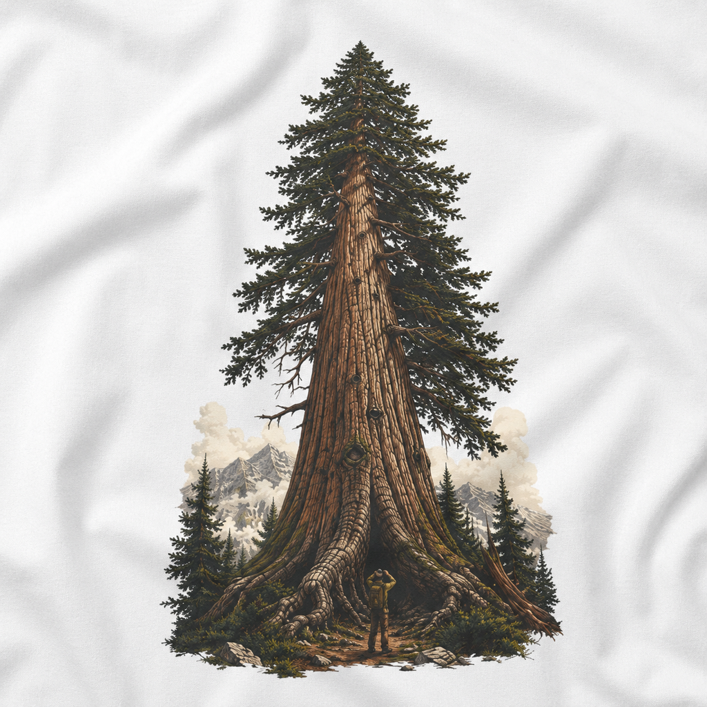 Looking up at Giant Tree Version Three T‑Shirt