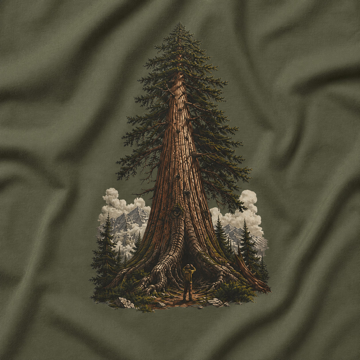 Looking up at Giant Tree Version Three T‑Shirt