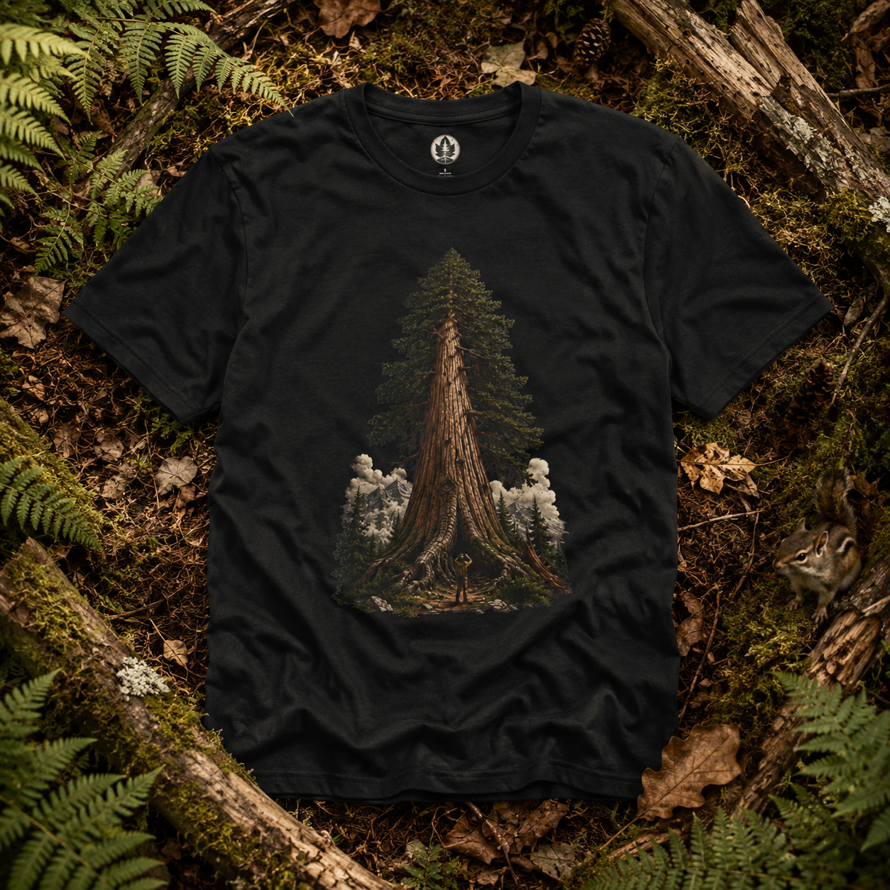 Looking up at Giant Tree Version Three T‑Shirt