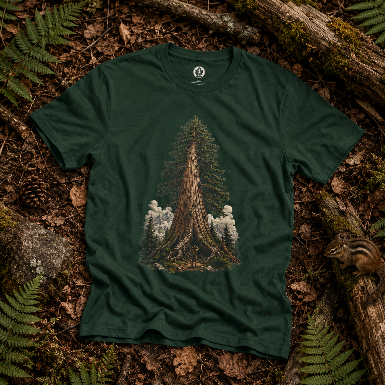 Looking up at Giant Tree Version Three T‑Shirt