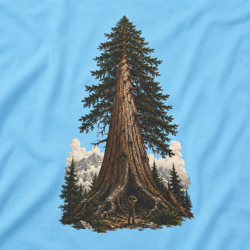 Looking up at Giant Tree Version Three T‑Shirt