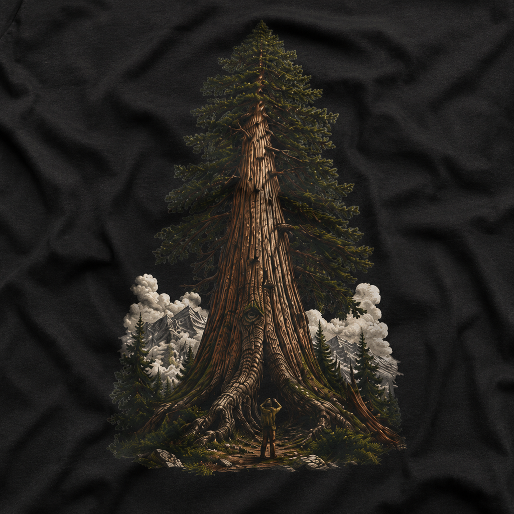 Looking up at Giant Tree Version Three T‑Shirt