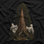 Looking up at Giant Tree Version Three T‑Shirt