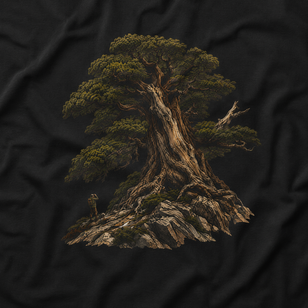 Looking up at Giant Tree Version Five T‑Shirt